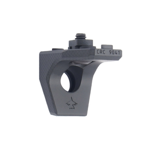 Kruk - Chwyt Handstop na szynę M-LOK z otworem pod zawieszenie QD - Aluminium - Armor Black - CRC9041