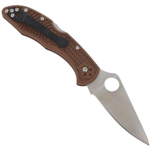 Spyderco - Nóż składany Delica® 4 FRN Flat Ground Brown - C11FPBN