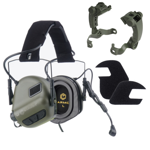 Earmor - Aktywne ochronniki słuchu M32X-MOD4 - Foliage Green - M32X-FG(PLUS)