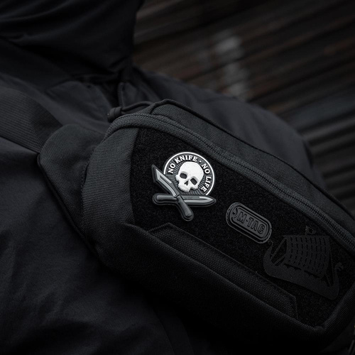 M-Tac - Naszywka 3D PVC No Knife - No Life - Czarny / Biały - 51128236