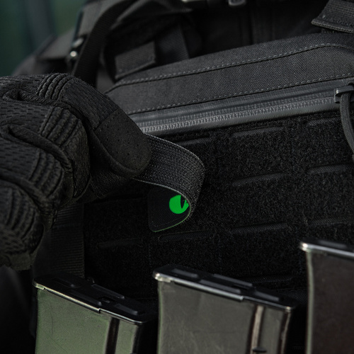M-Tac - Naszywka Cat Eyes - Fluorescencyjna - Wycinana laserowo - Cordura - Czarny - 5831