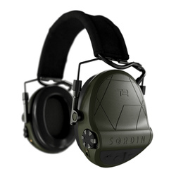 Sordin - Aktywne ochronniki słuchu Supreme T2 - Pałąk nagłowny - Żelowe poduszki - Zielone - 303006-11P (Green)