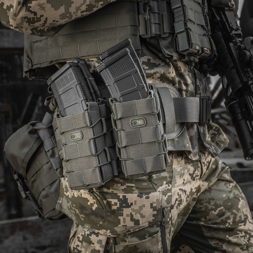 M-Tac - Ładownica otwarta na dwa magazynki platformy AK - MOLLE - Cordura - Ranger Green - 10016023