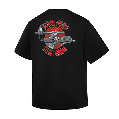 M-Tac - Koszulka Train Hard Oversized Cotton - Czarna - 80162002