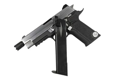 WE - Replika ASG pistoletu P-Virus - Green Gas - Czarna/Srebrna - WET-02-006748