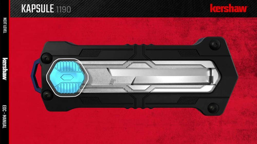 Kershaw - Nóż składany Kapsule 1190 - 8Cr13MoV - Czarny/Niebieski - 1190