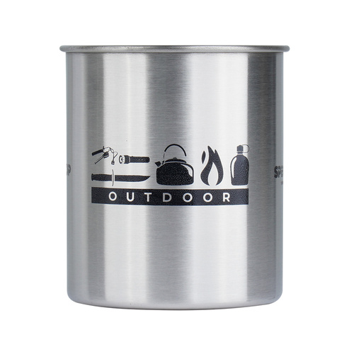 SpecShop.pl - Kubek stalowy - 450 ml - Srebrny