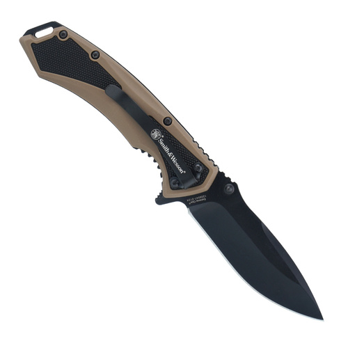 Smith&Wesson - Nóż składany Extreme Ops - Drop Point - Tan - 1209515