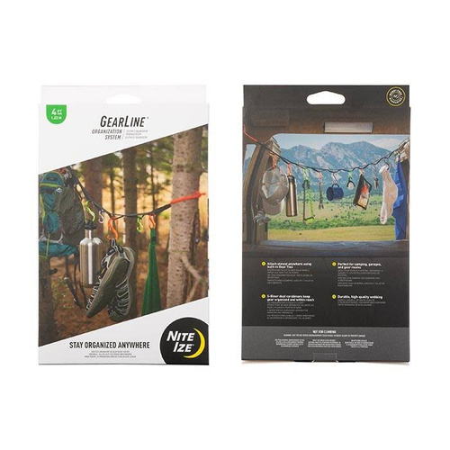 Nite Ize - Organizer GearLine® Tactical - 10 x S-Biner + 2 x Gear Tie 12" - Coyote - GLN4-29-R8