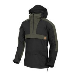 Helikon - Kurtka softshellowa Anorak Woodsman - DuraCanvas - Czarny/Taiga Green - KU-WDN-DC-0109A