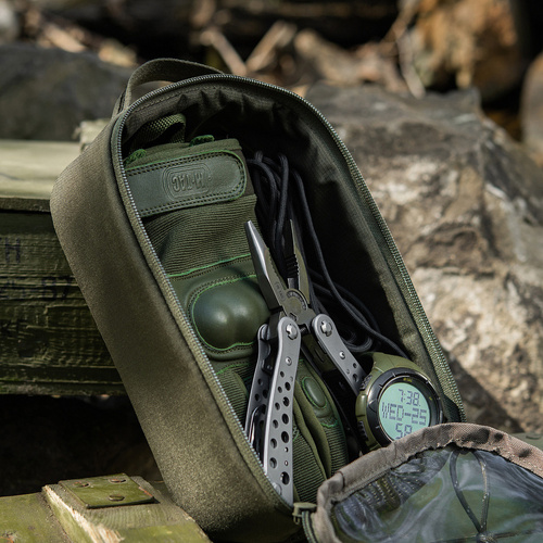 M-Tac - Organizer ergonomiczny przezroczysty Elite - Rozmiar Small 22x14 cm - Cordura 500D - Ranger Green - 10147023
