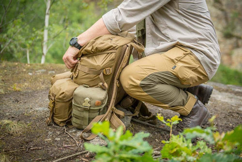 Helikon - Spodnie outdoorowe Hybrid Outback Pants® - DuraCanvas® - Crimson Sky / Czarne - SP-HOP-DC-8301A