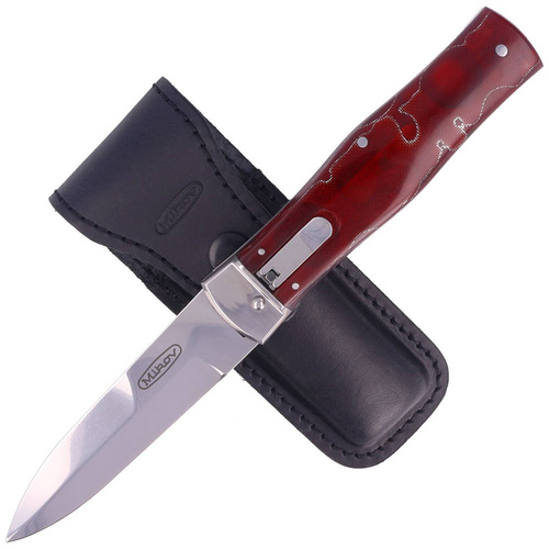 Mikov - Nóż sprężynowy Predator - Raffir - Lever Lock - N690 - Czerwony - 241-BRa-1/KP Red