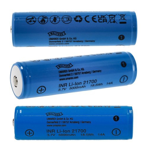 Walther - Akumulator INR 21700 - 3,7 V - USB - 5000 mAh - 3.7154