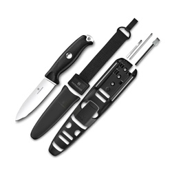 Victorinox - Nóż z głownią stałą Venture Pro - Sandvik 14C28N - Czarny - 3.0903.3F