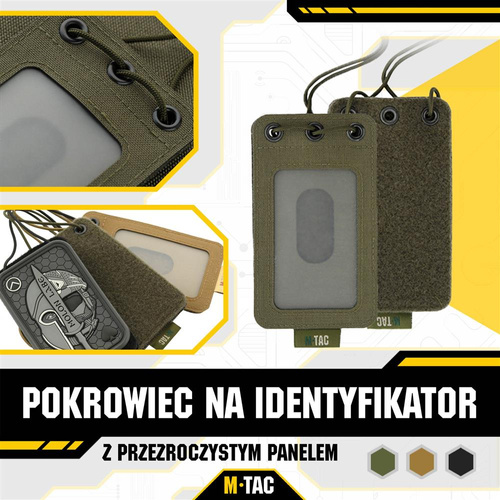M-Tac - Pokrowiec na identyfikator z przezroczystym panelem - Ranger Green - 10131023