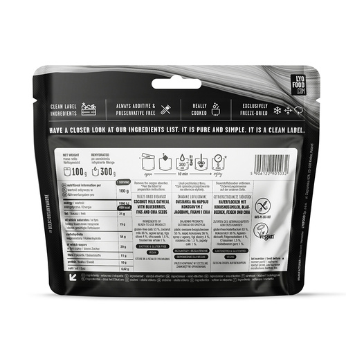 LyoFood - Liofilizowana racja żywnościowa Lyo Expedition - Owsianka figowo-jagodowa - 300g - KE-S02W-AB16