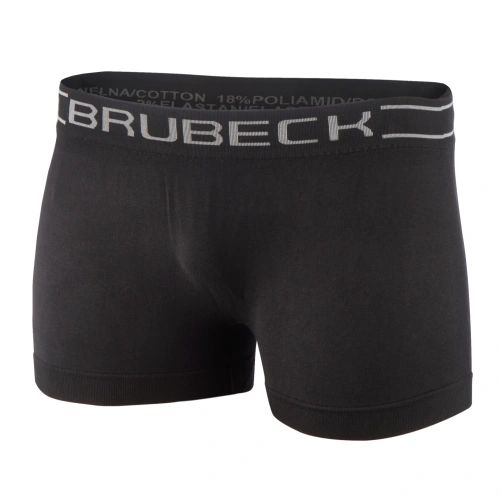 Brubeck - Bokserki męskie bezszwowe Comfort Cotton - Czarne - BX1005