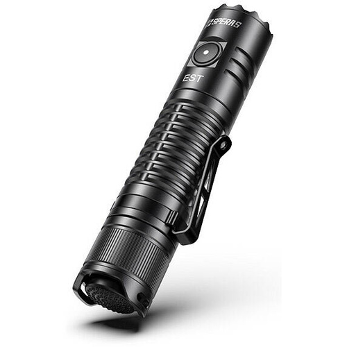 Speras - Latarka taktyczna LED EST KIT z akumulatorem 3100 mAh - 1900 lm - Czarna - SPERAS EST KIT