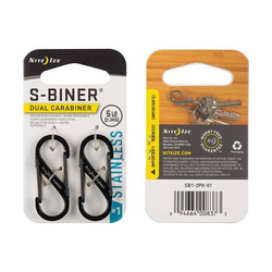 Nite Ize - Karabińczyk S-Biner #1 - Czarny - 2 sztuki - SB1-2PK-01