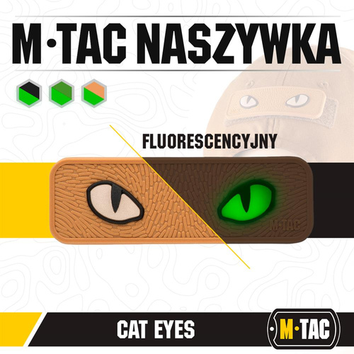 M-Tac - Naszywka 3D PVC Cat Eyes - Coyote - 51114005