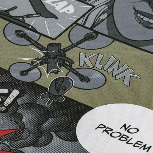 M-Tac - Koszulka Comics Drone Girl - Bawełna - Oliwkowy - 80074038