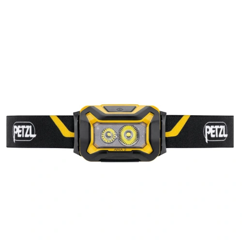 Petzl - Latarka czołowa LED Aria 2 RGB - 450 lm - Hybrid Concept - Czarny/Żółty - E070BB00
