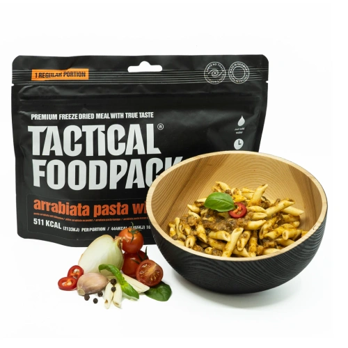 Tactical Foodpack - Liofilizowana racja żywnościowa Arrabiata Pasta with Chicken - 415 g - M0032