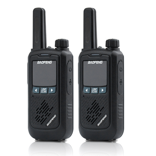 BaoFeng - Zestaw radiotelefonów - 2 sztuki - 16 programów - VOX - Czarne - BF-T17