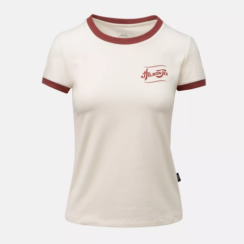 Helikon - T-shirt damski Catch the spirit - Bawełna - Sand/Czerwony - TS-CTS-CB-3G