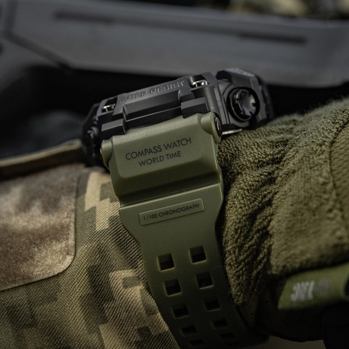 M-Tac - Zegarek taktyczny 2037 - LED - 5 ATM - Zielony - 50007001