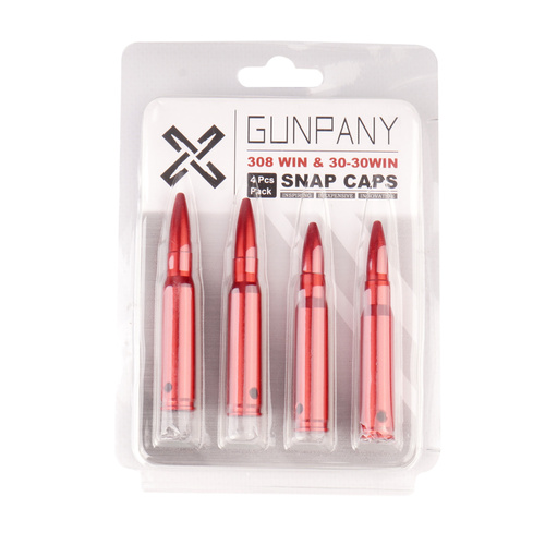 GunPany - Zbijaki do broni Snap Caps - .308 Win & .30-30 Win - Aluminium - 4 sztuki - Czerwone - SCSC-11