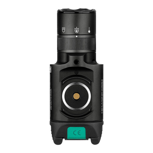 Olight - Latarka taktyczna LED na broń z celownikiem laserowym BALDR Pro R - 1350 lumenów - Zielony laser - Czarna