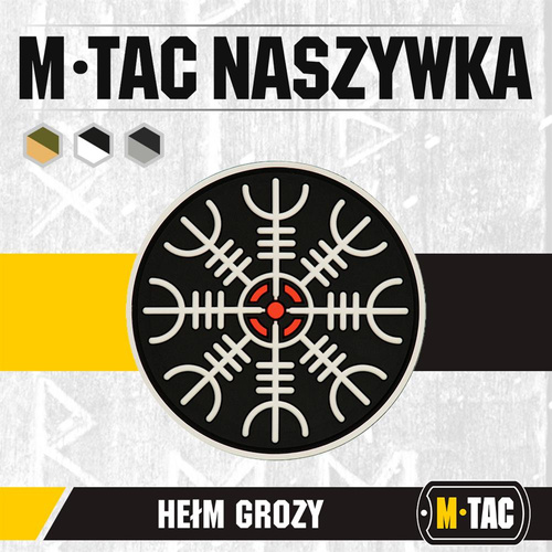 M-Tac - Naszywka 3D PVC Hełm Grozy - Czarny / Czerwony / Biały - 51221233