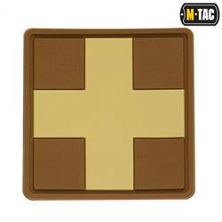 M-Tac - Naszywka 3D PVC Medic Cross Square - Coyote - 51124005