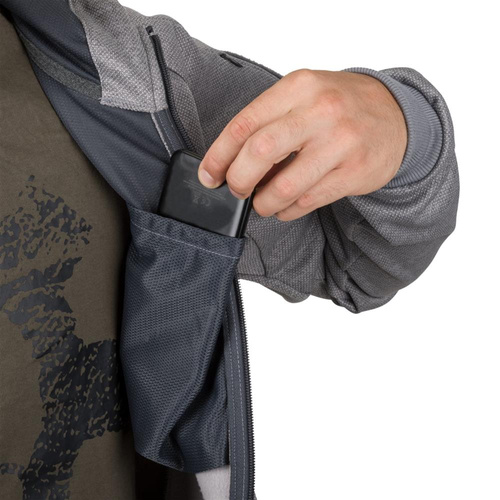 Helikon - Bluza rozpinana z kapturem Urban Tactical Hoodie® - Poliester - Czarna / Szary melanż - BL-UHF-PO-M1