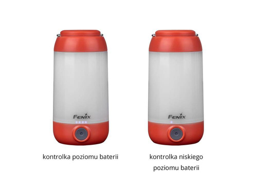 Fenix - Latarka LED kempingowa - 2600 mAh 3,6 V - Czerwona - CL26R
