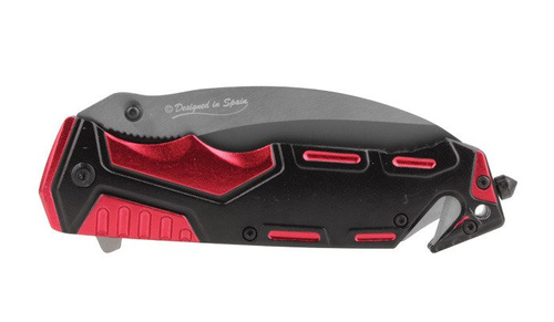 K-25 - Składany nóż ratowniczy z pokrowcem - Czerwony - 19996