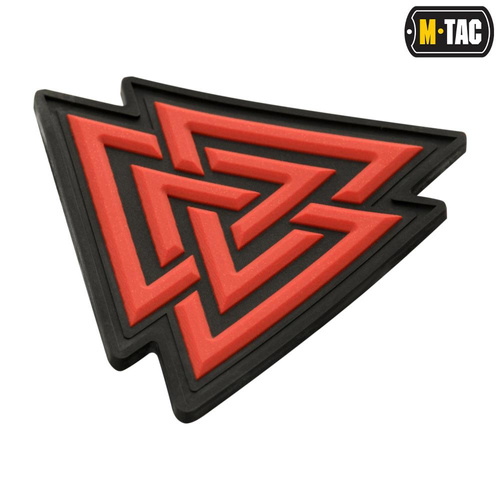 M-Tac - Naszywka 3D PVC Valknut - Czerwony/Czarny - 51163233