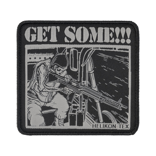 Helikon - Naszywka żakardowa Get some! - Poliester - Czarny - OD-GTS-PO-01
