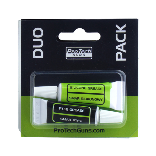 Pro Tech Guns - Zestaw do konserwacji broni - Smar silikonowy i smar PTFE - 2 x 3,5g - G07