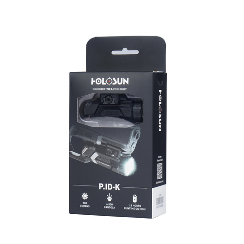 Holosun - Taktyczna latarka na pistolet K - 6500 cd - Czarna - P.ID-K