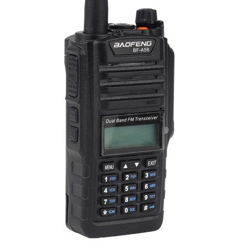 BaoFeng - Radiotelefon VHF/UHF Duobander PTT - 5 W - IP67 - 1800mAH - BF-A58