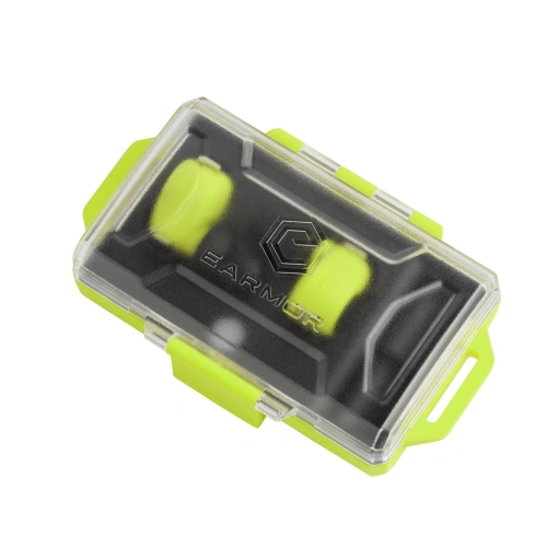 Earmor - Aktywne ochronniki słuchu M23T - NRR 25 dB - Bluetooth 6.0 - Tracer Green - M23T-AI-GR