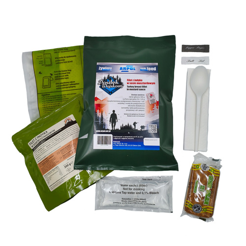 Arpol - Posiłek wojskowy MRE PW 8 - Filet z indyka w sosie musztardowym - 1504501