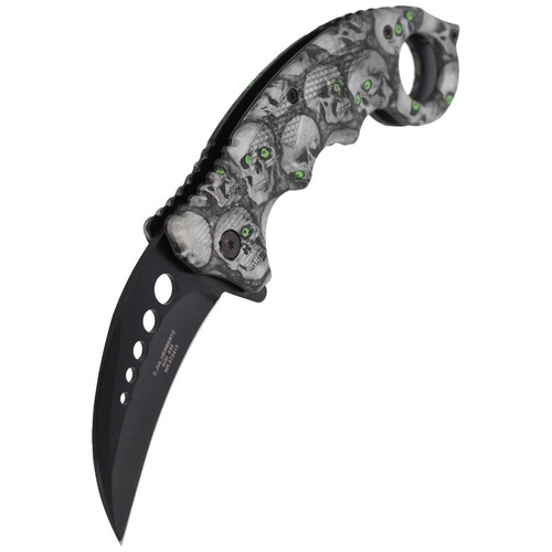 Herbertz Solingen - Nóż składany karambit Skulls Design - AISI 420 - 572413