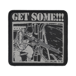 Helikon - Naszywka żakardowa Get some! - Poliester - Czarny - OD-GTS-PO-01