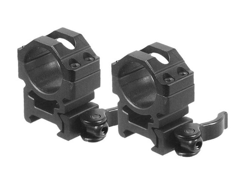 Leapers - Montaż dwuczęściowy do lunety UTG® Max Strength - Średni - Weaver / Picatinny - Tubus 1'' - RQ2W1154