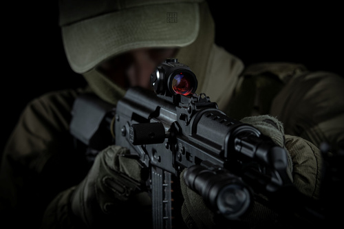 FTCS - Łoże aluminiowe do karabinków platformy AK - Rozmiar S - Czarny - FTCS Nr. 34