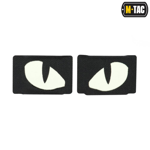 M-Tac - Naszywki odblaskowe Tiger Eyes Laser Cut - Para - Czarne - 51140002